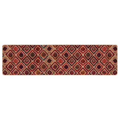 vidaXL Rug Runner MARSA Multicolour 100 x 350 cm Polyester and PVC 2