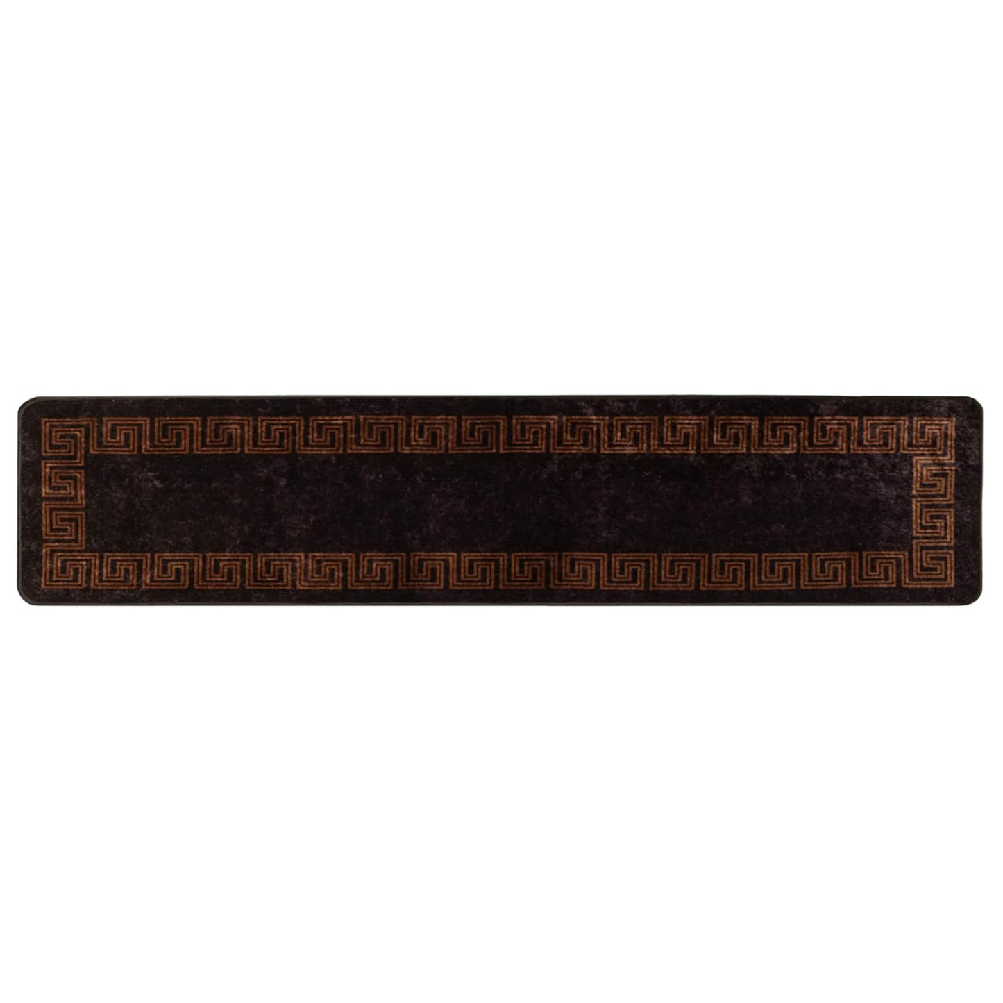 vidaXL Rug Runner MARSA Black 80 x 400 cm Polyester and PVC 2