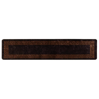 vidaXL Rug Runner MARSA Black 80 x 400 cm Polyester and PVC 2