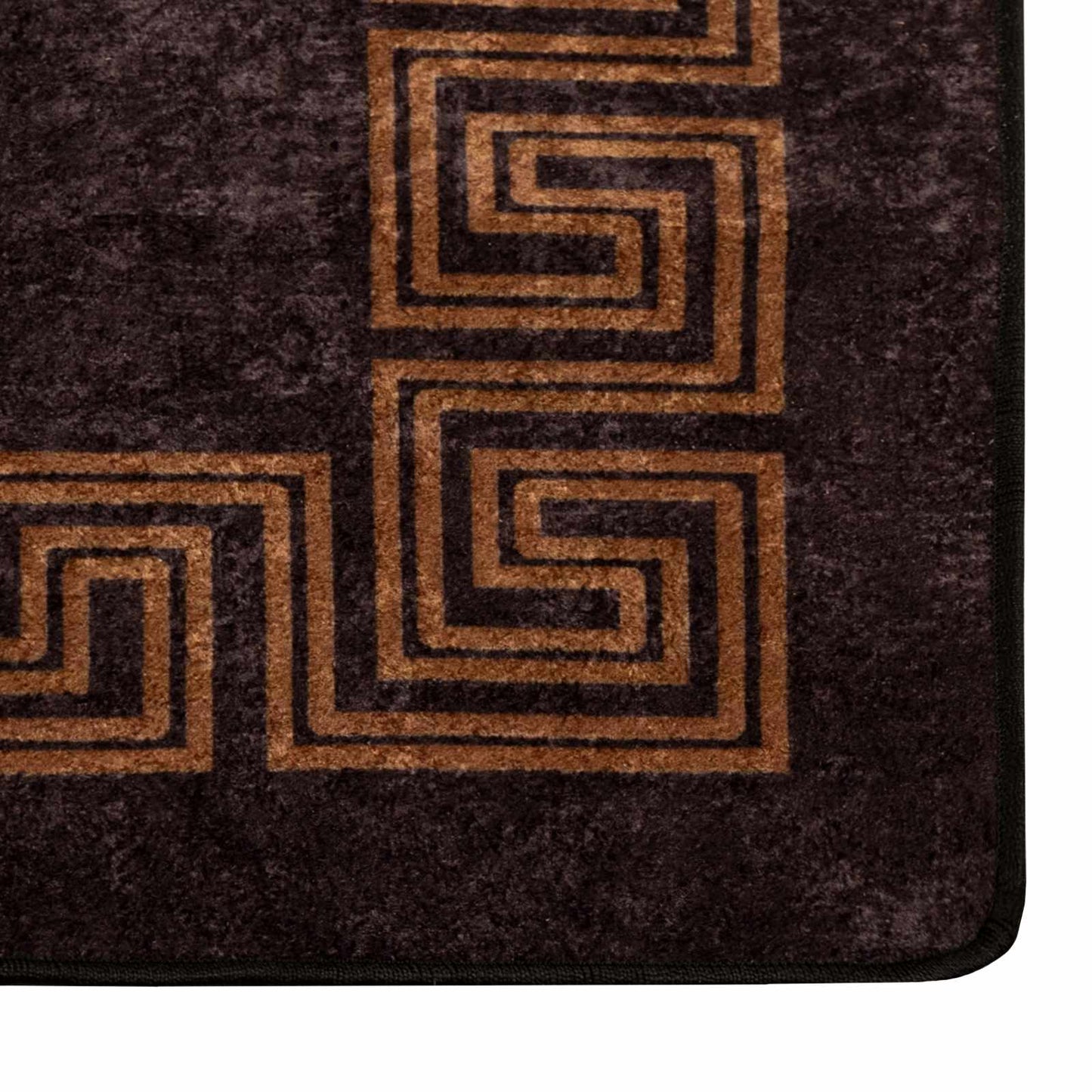 vidaXL Rug Runner MARSA Black 100 x 300 cm Polyester and PVC 5