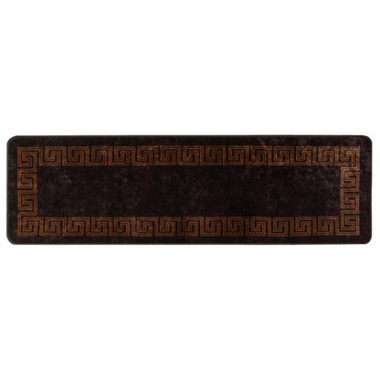 vidaXL Rug Runner MARSA Black 100 x 300 cm Polyester and PVC 2