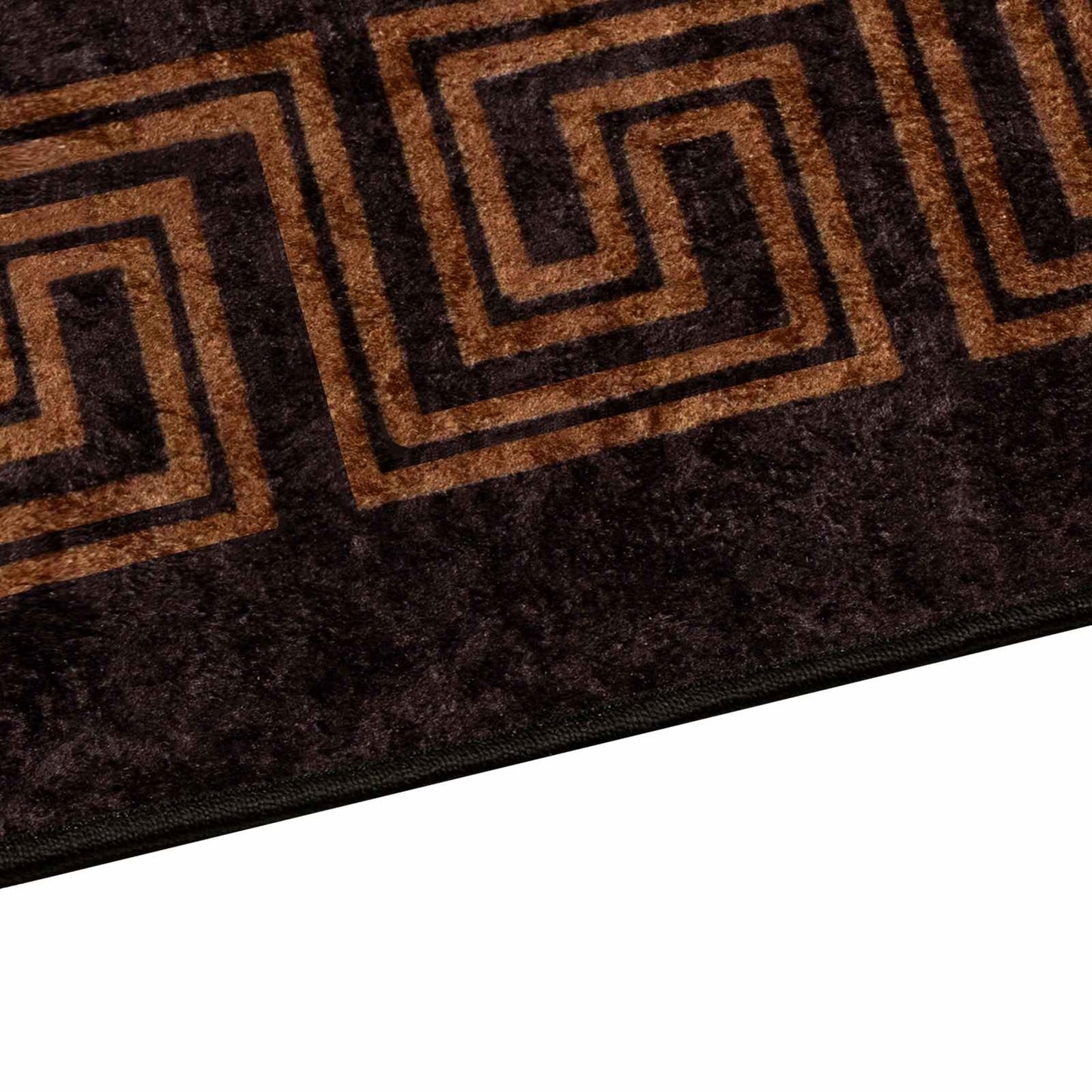 vidaXL Rug Runner MARSA Black 100 x 350 cm Polyester and PVC 3