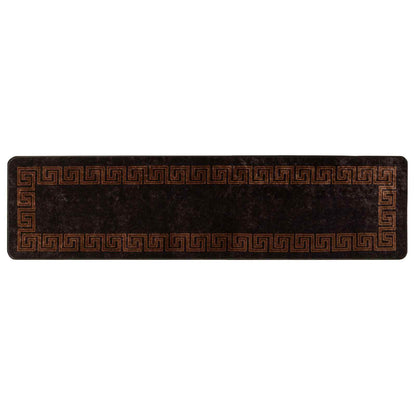 vidaXL Rug Runner MARSA Black 100 x 350 cm Polyester and PVC 2