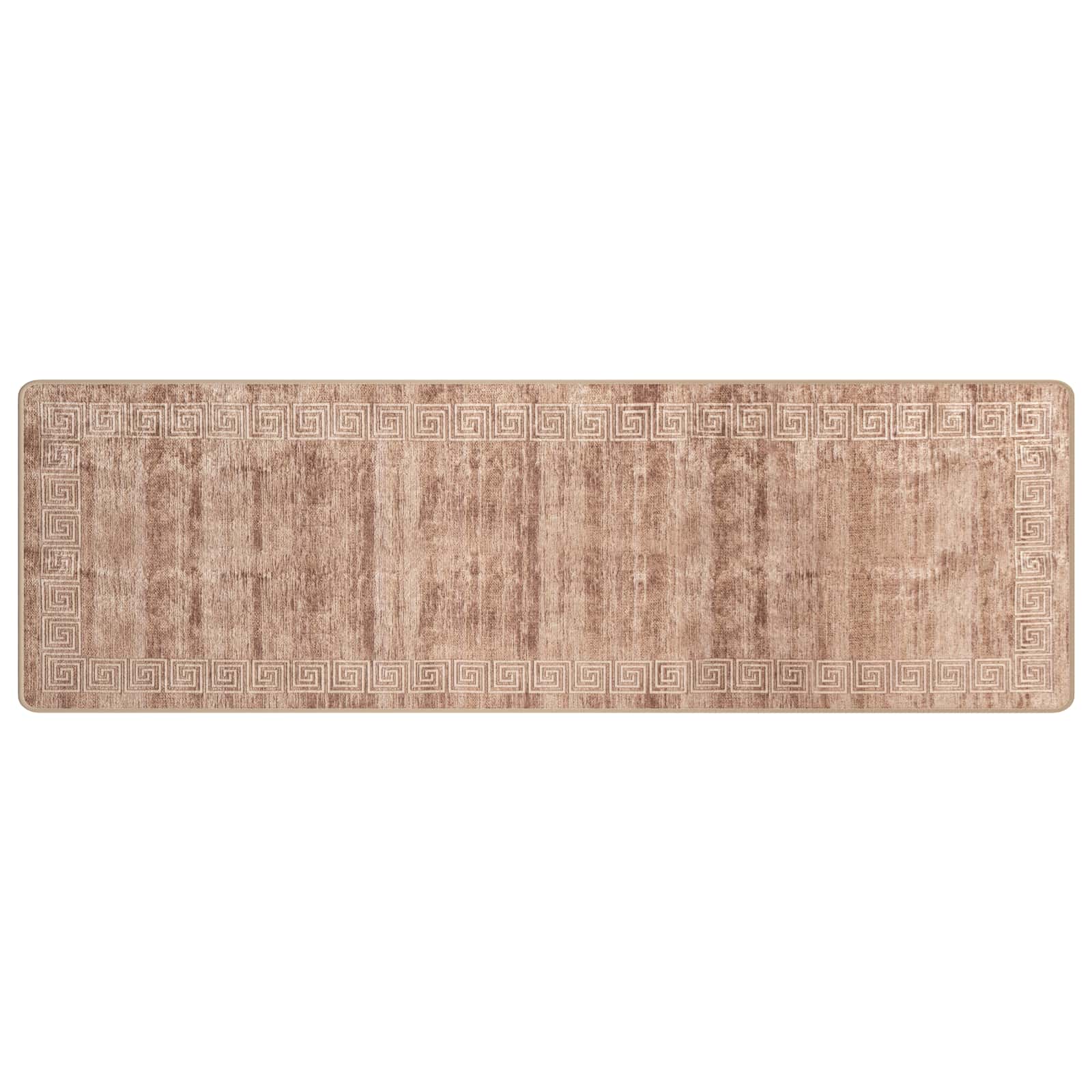 vidaXL Rug Runner MARSA White 80 x 400 cm Polyester and PVC 2