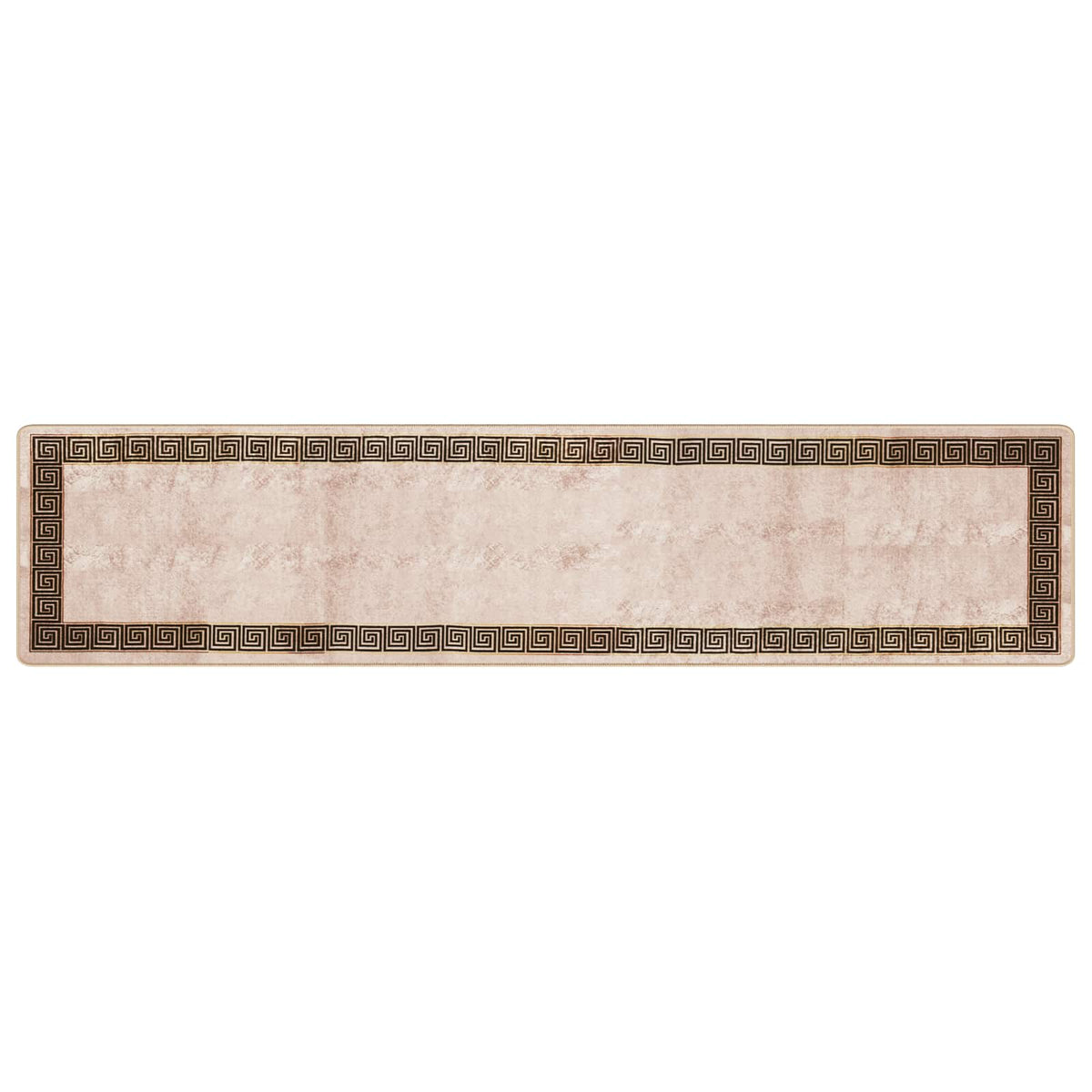 vidaXL Rug Runner MARSA Beige and Black 80 x 350 cm Polyester and PVC 2