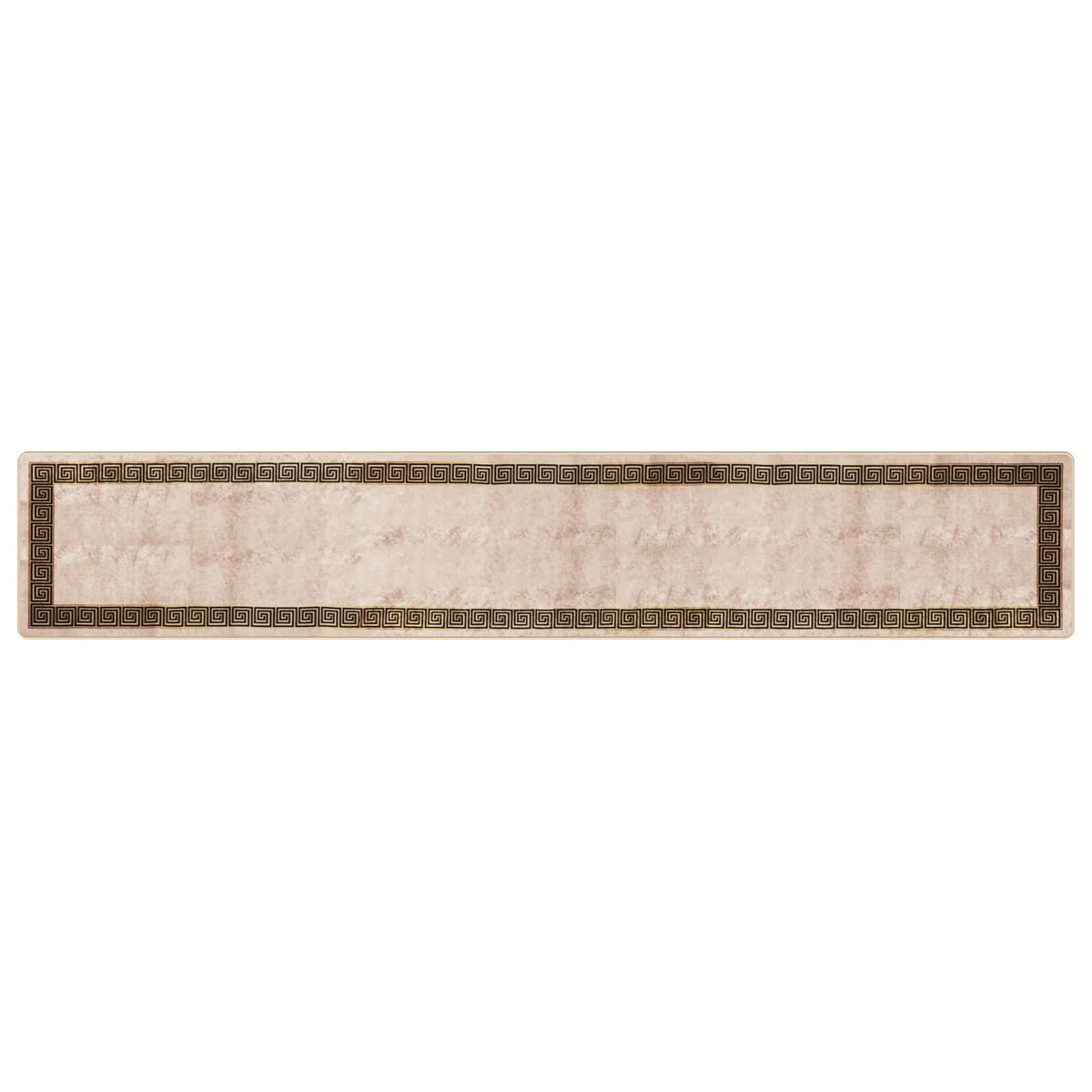 vidaXL Rug Runner MARSA Beige and Black 80 x 450 cm Polyester and PVC 2