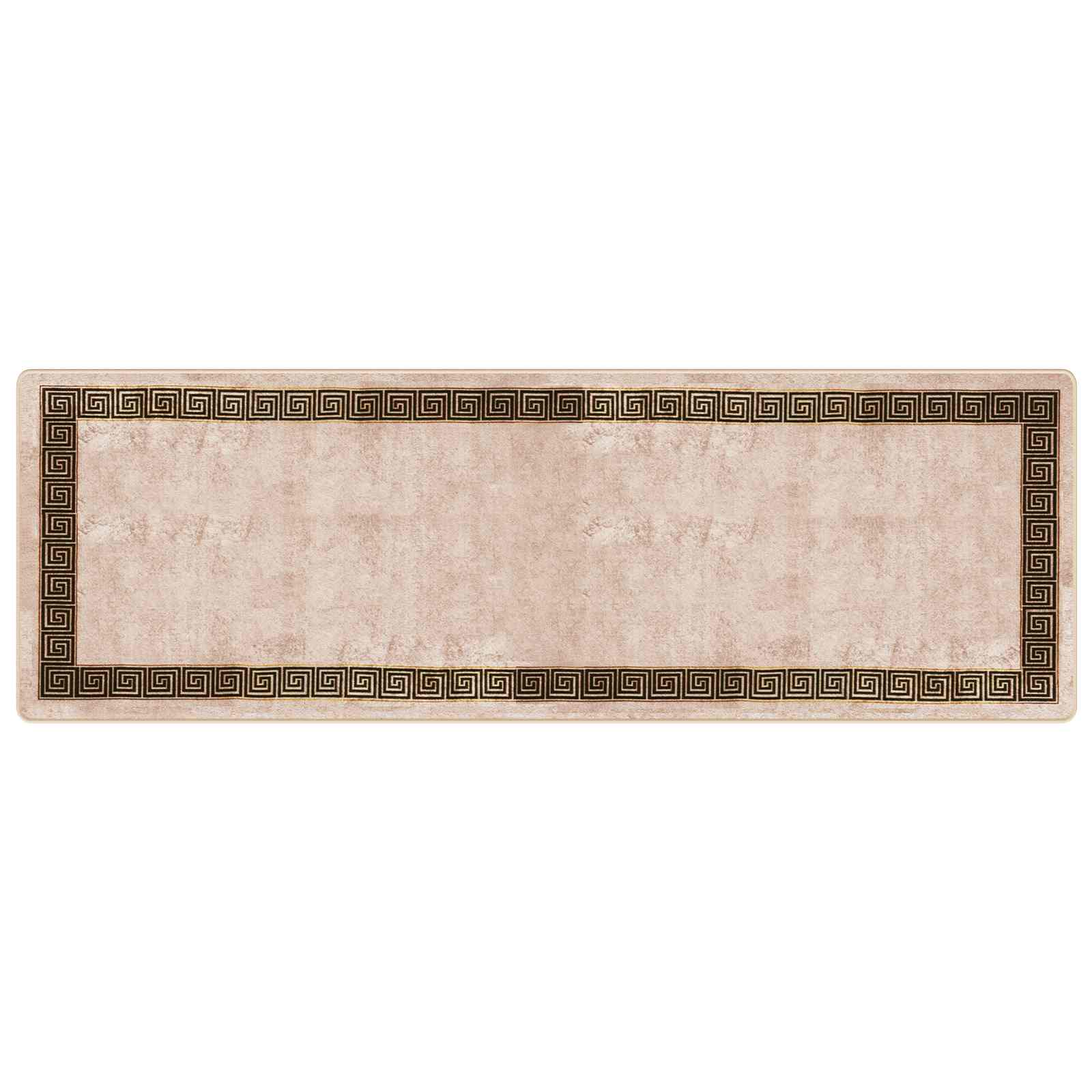 vidaXL Rug Runner MARSA Black 100 x 300 cm Polyester and PVC 2
