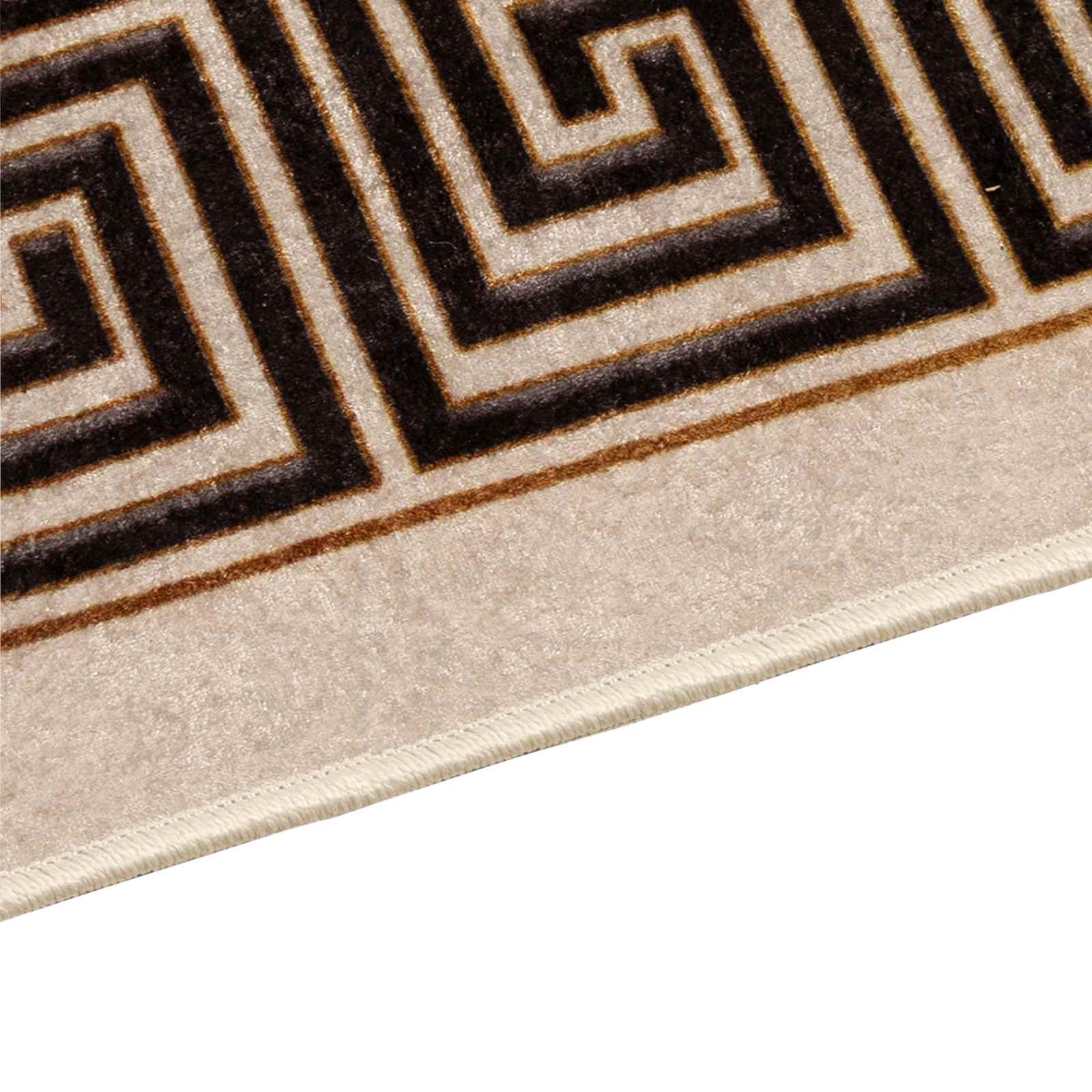 vidaXL Rug Runner MARSA Black 100 x 350 cm Polyester and PVC 3