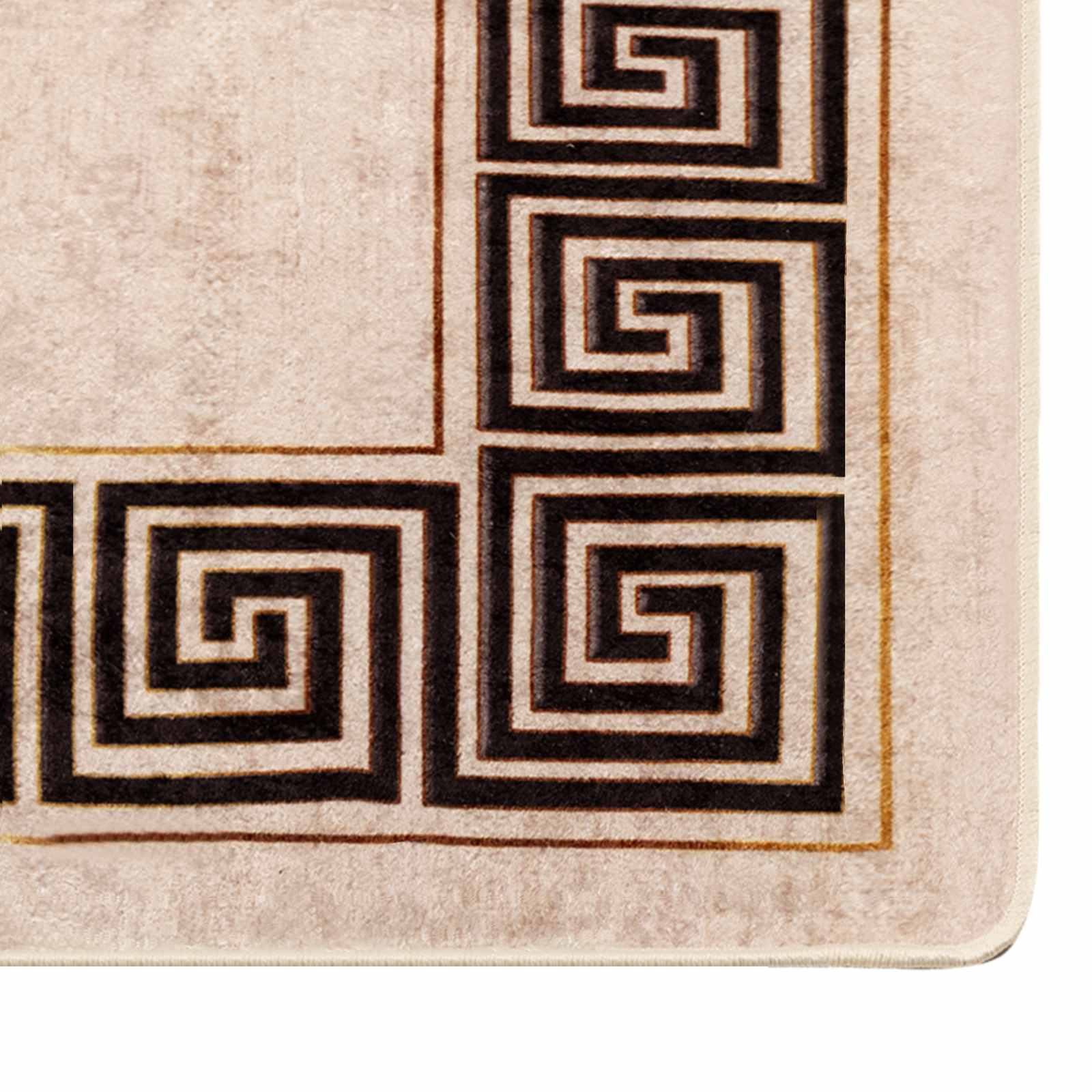 vidaXL Rug Runner MARSA Black 100 x 350 cm Polyester and PVC 5