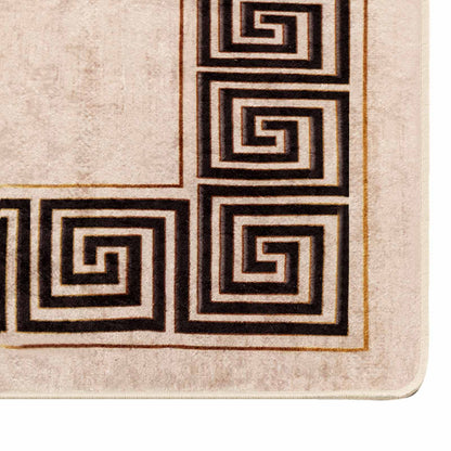 vidaXL Rug Runner MARSA Black 100 x 350 cm Polyester and PVC 5