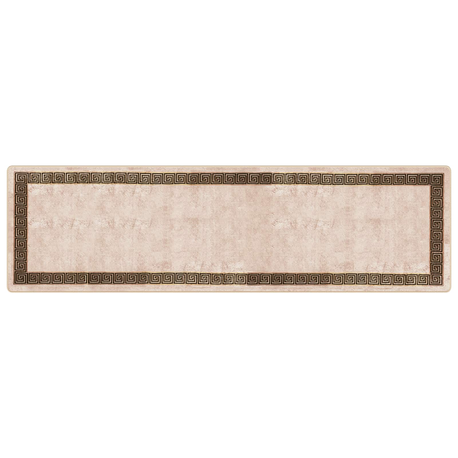 vidaXL Rug Runner MARSA Black 100 x 350 cm Polyester and PVC 2
