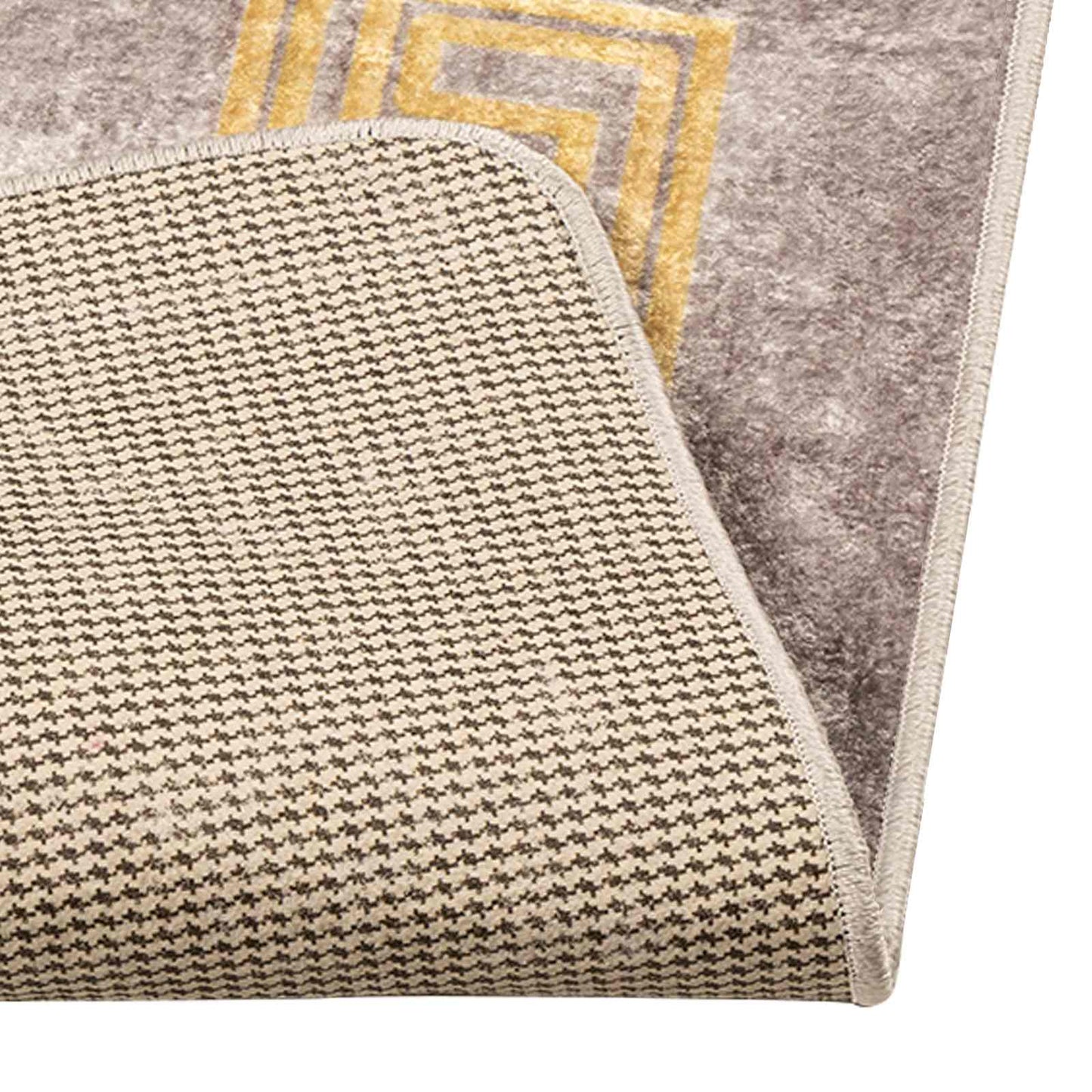 vidaXL Rug Runner MARSA Grey 100 x 300 cm Polyester and PVC 4