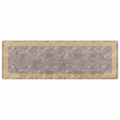 vidaXL Rug Runner MARSA Grey 100 x 300 cm Polyester and PVC 2