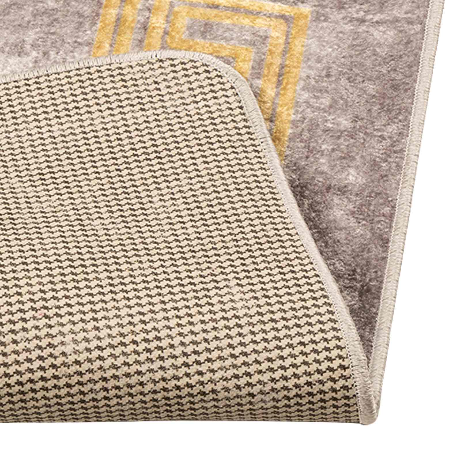 vidaXL Rug Runner MARSA Grey 100 x 350 cm Polyester and PVC 4