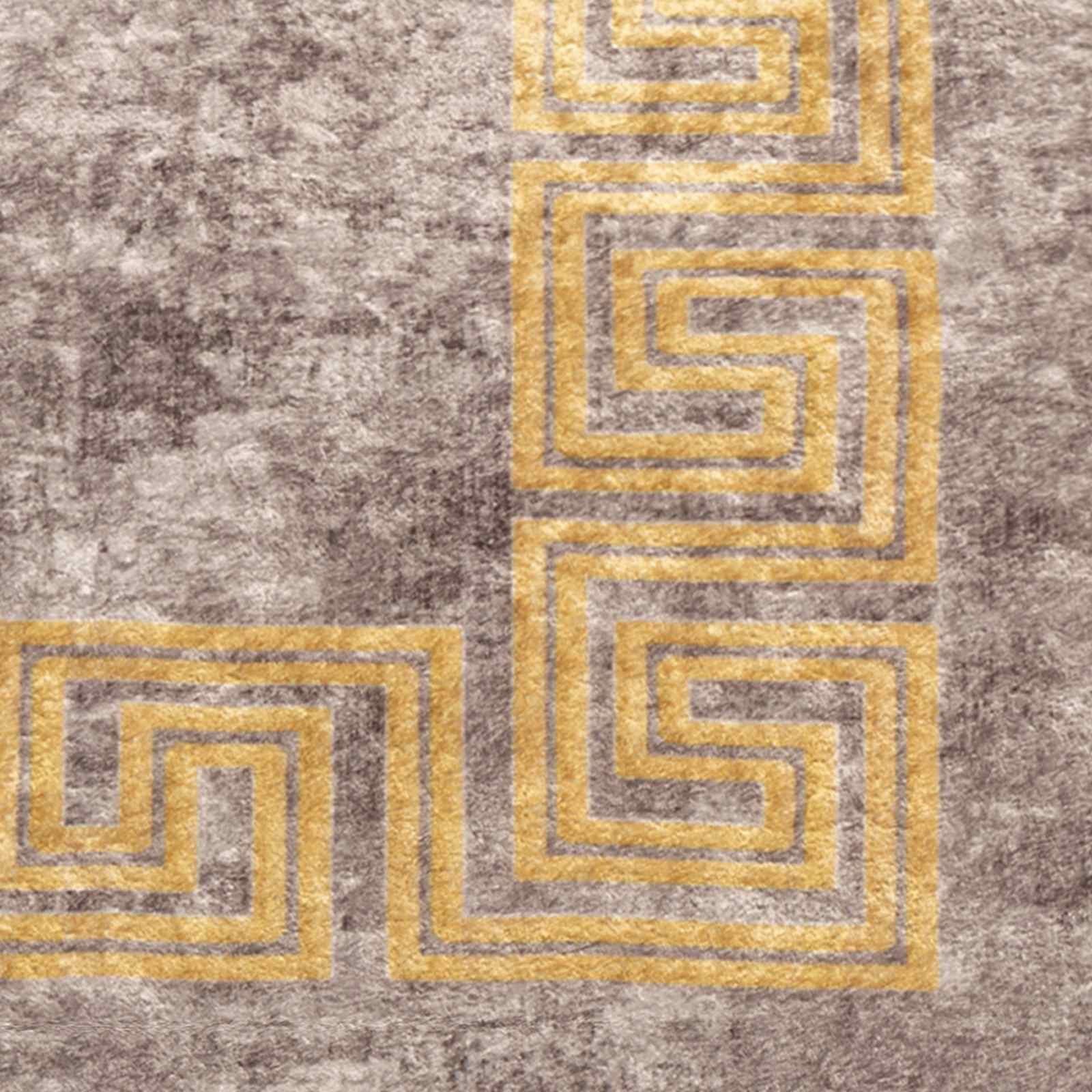 vidaXL Rug Runner MARSA Grey 100 x 350 cm Polyester and PVC 6