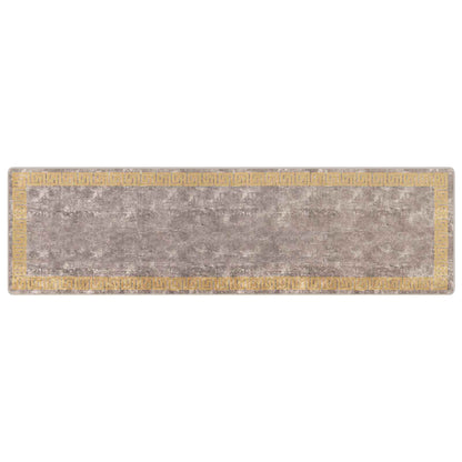 vidaXL Rug Runner MARSA Grey 100 x 350 cm Polyester and PVC 2