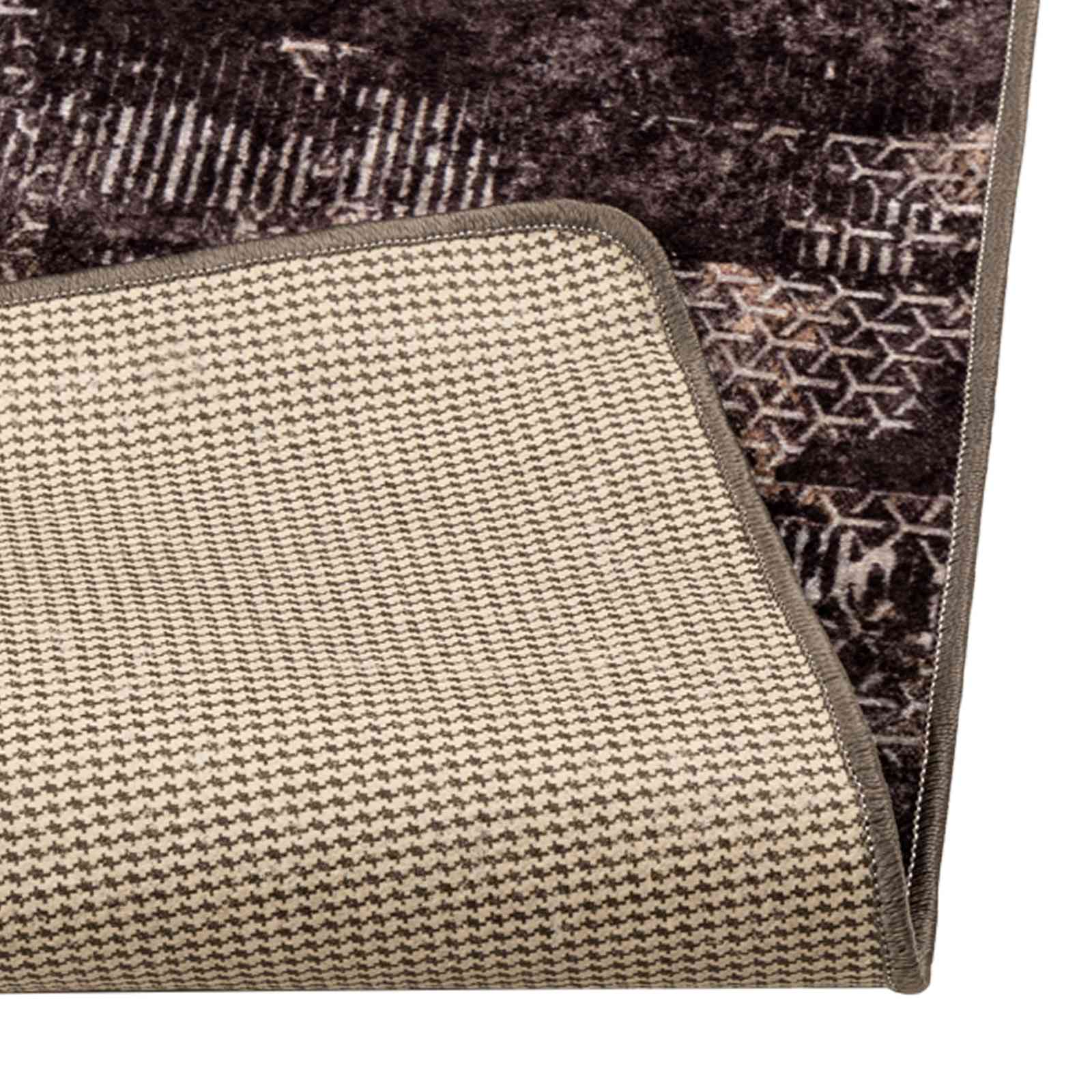 vidaXL Rug Runner MARSA Black 80 x 400 cm Polyester and PVC 4