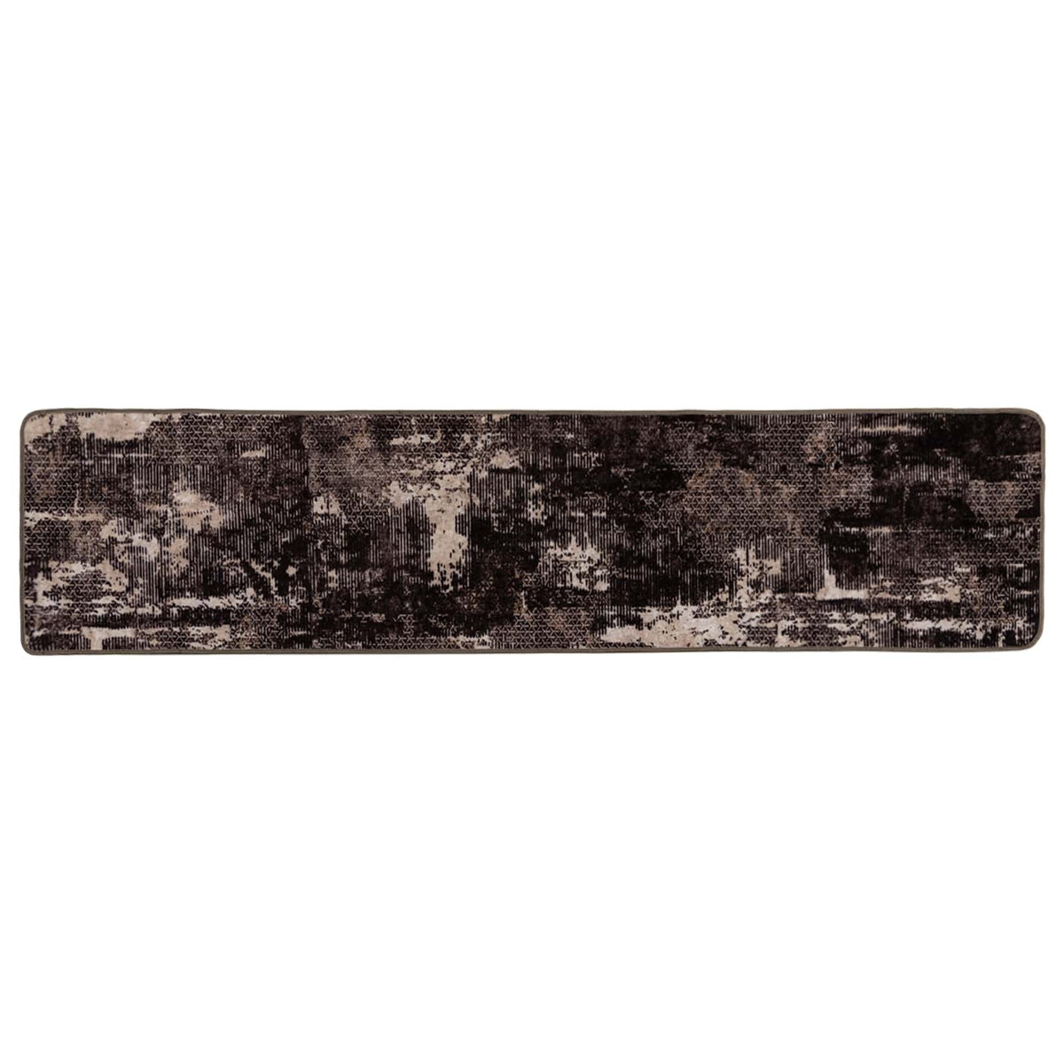 Rug Runner MARSA Polyester and PVC Black and white 50 x 100–100 x 250 cm 80 x 450 cm