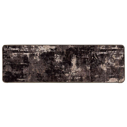 vidaXL Rug Runner MARSA Black 100 x 300 cm Polyester and PVC 2