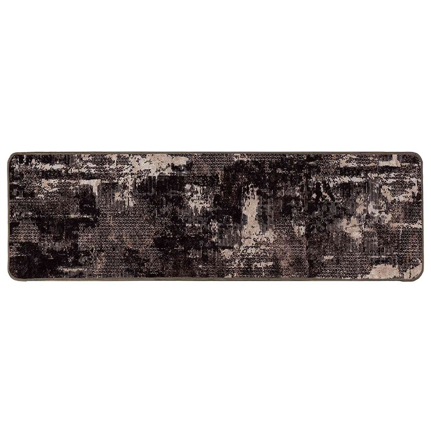 vidaXL Rug Runner MARSA Black 100 x 350 cm Polyester and PVC 2