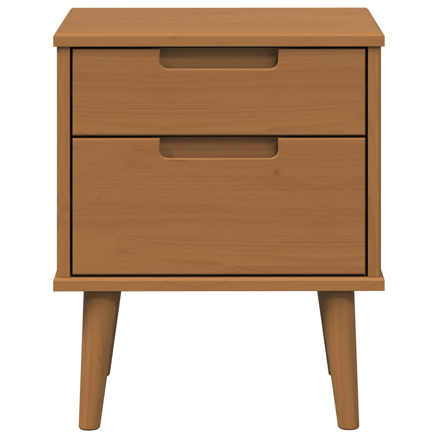 vidaXL Bedside Cabinet MOLDE Caramel 40 x 35 x 48 cm Solid Pine Wood 5