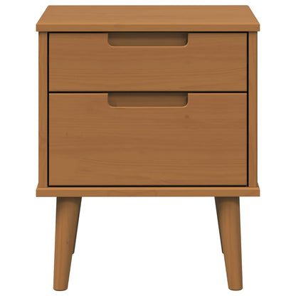 vidaXL Bedside Cabinet MOLDE Caramel 40 x 35 x 48 cm Solid Pine Wood 5