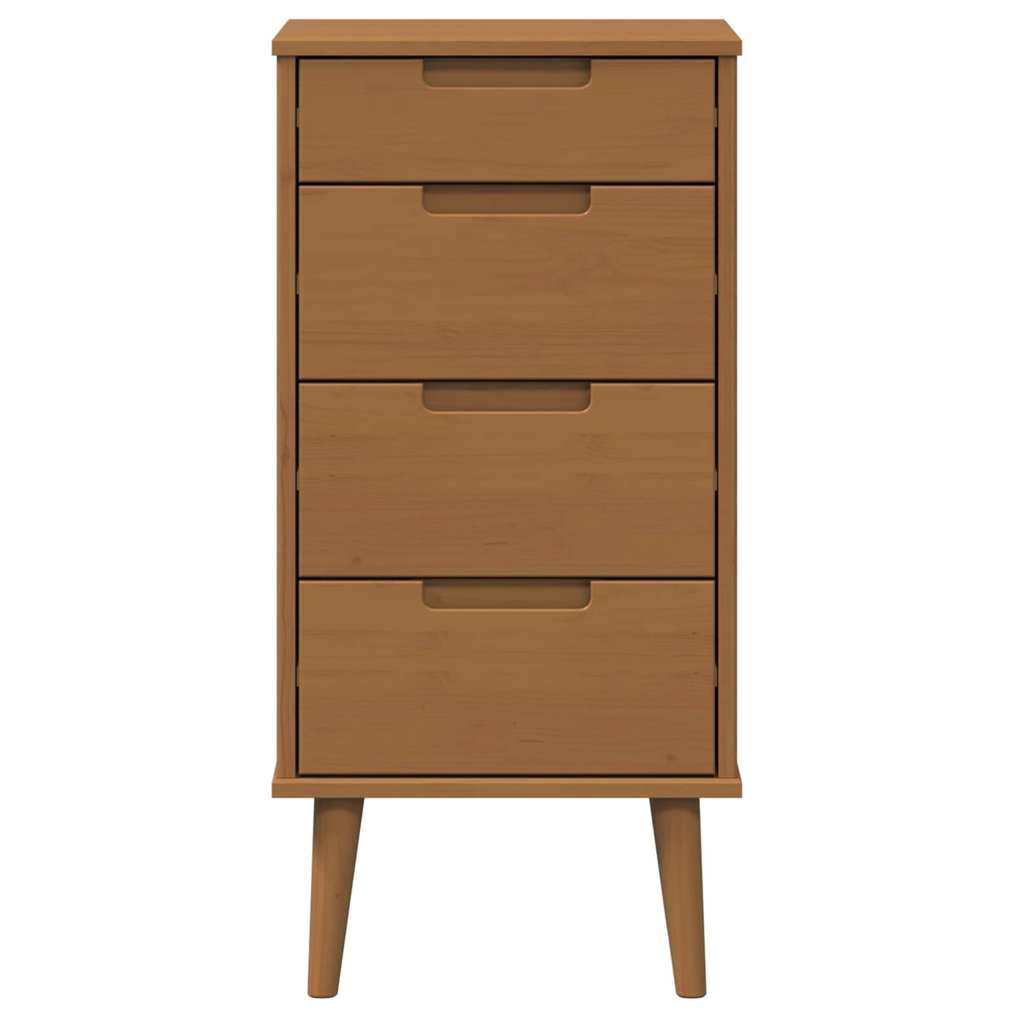 vidaXL Chest of Drawers MOLDE Caramel 40 x 35 x 82 cm Solid Pine Wood 5