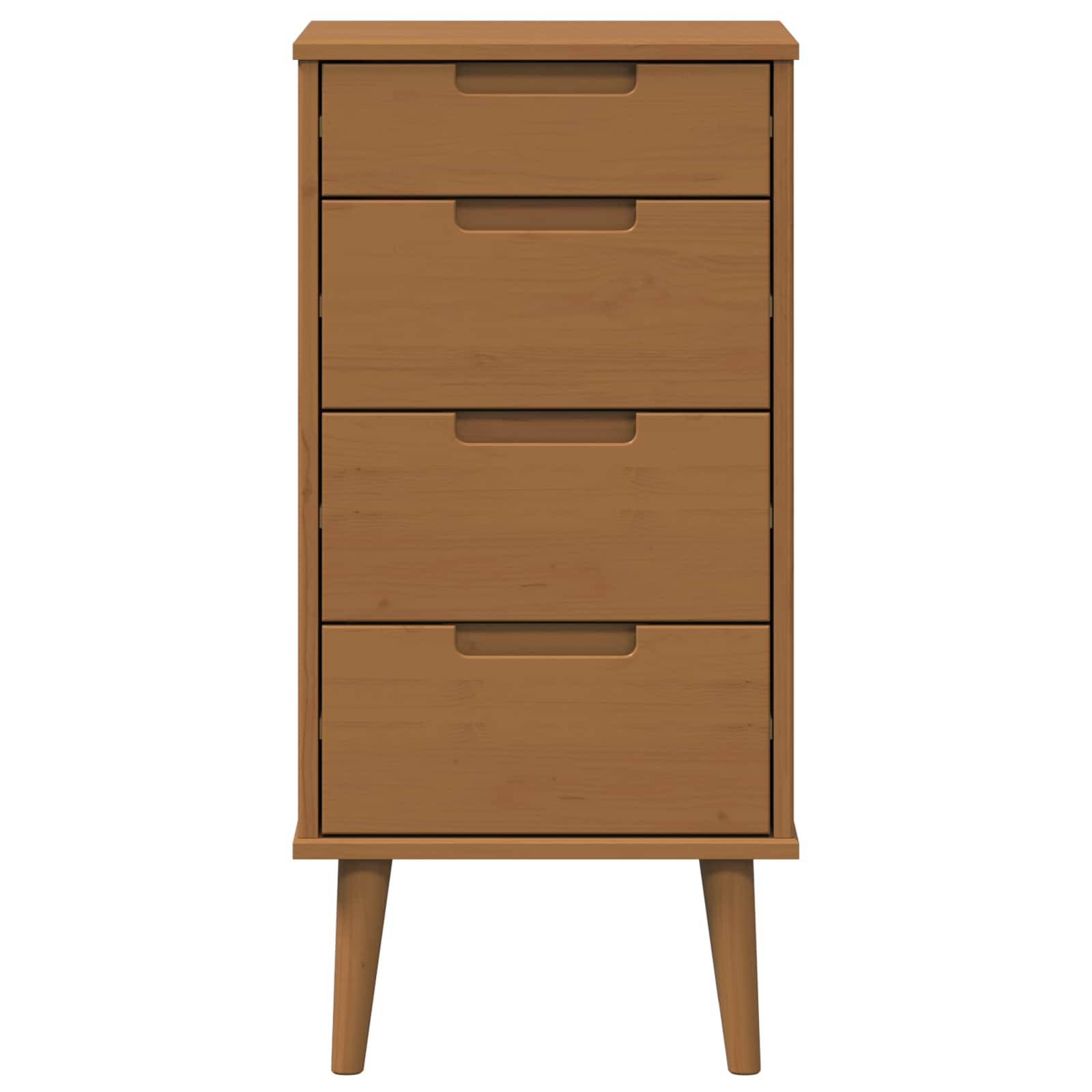 vidaXL Chest of Drawers MOLDE Caramel 40 x 35 x 82 cm Solid Pine Wood 5