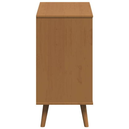 vidaXL Chest of Drawers MOLDE Caramel 80 x 40 x 80 cm Solid Pine Wood 6
