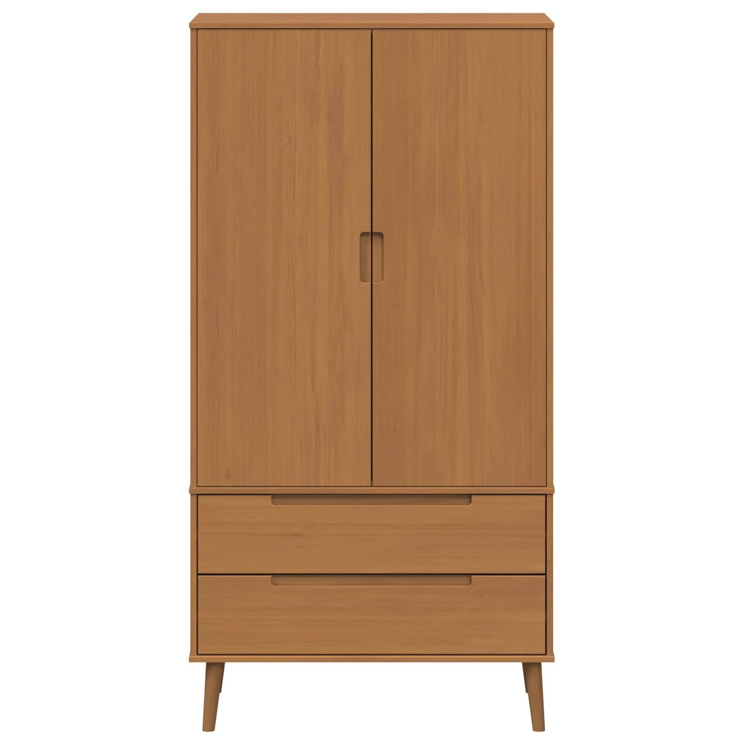vidaXL Wardrobe MOLDE Caramel 90 x 55 x 175 cm Solid Pine Wood 5