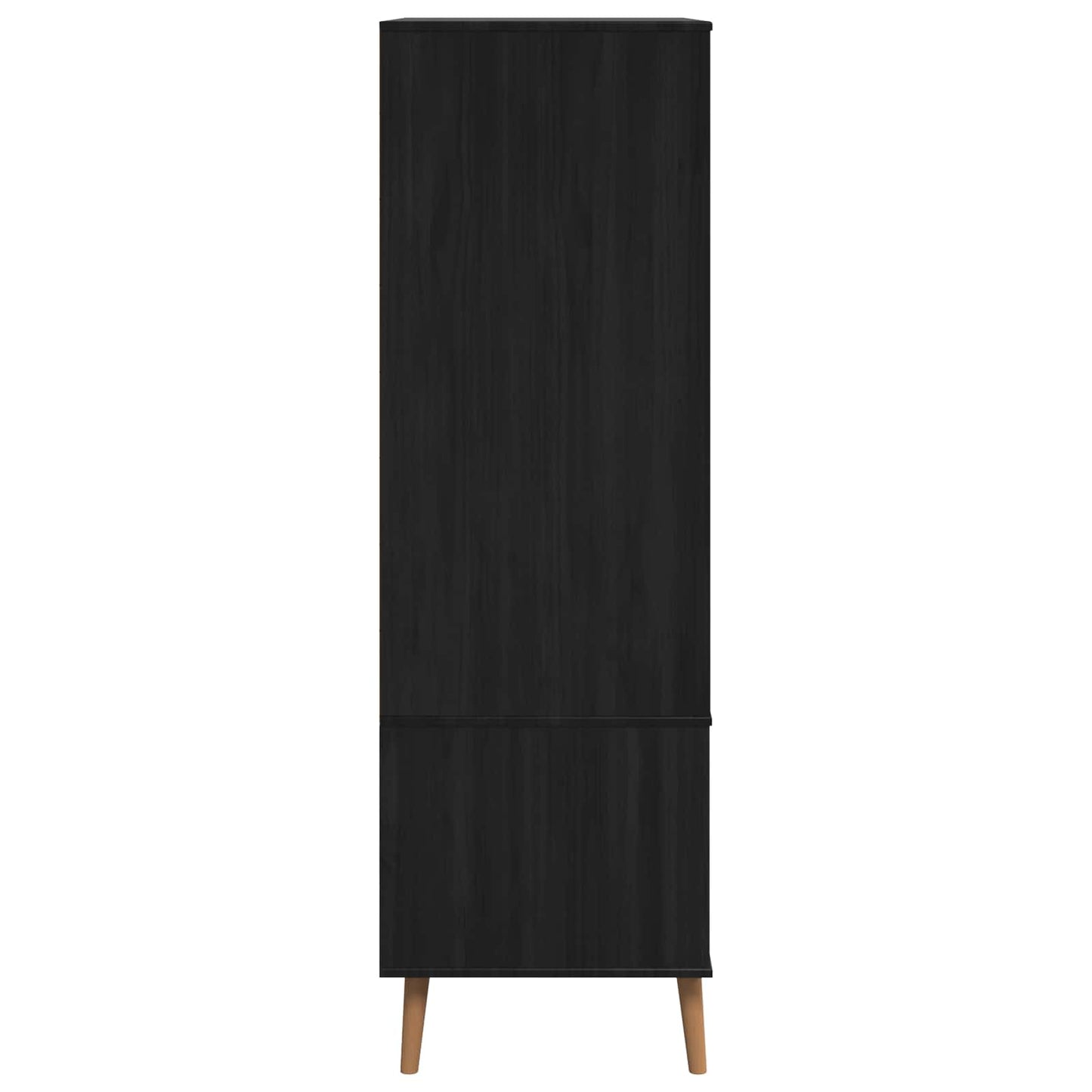 vidaXL Wardrobe MOLDE Black 90 x 55 x 175 cm Solid Pine Wood 6