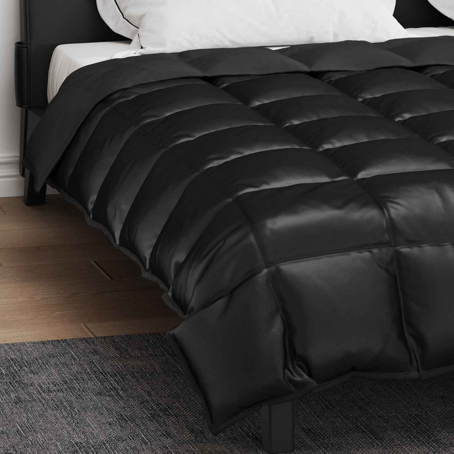 vidaXL Winter Duvet 220 x 240 cm 450 gsm Black 4