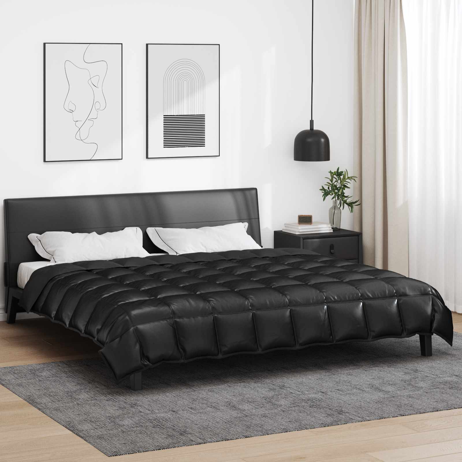 vidaXL Winter Duvet 220 x 260 cm 450 gsm Black 1