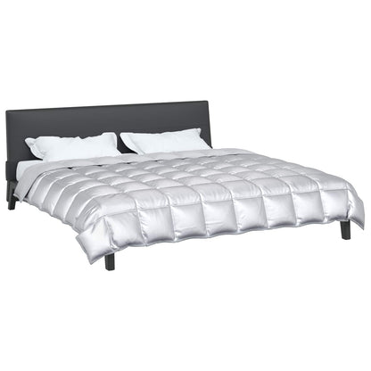 vidaXL Winter Duvet 220 x 240 cm 450 gsm Silver 3