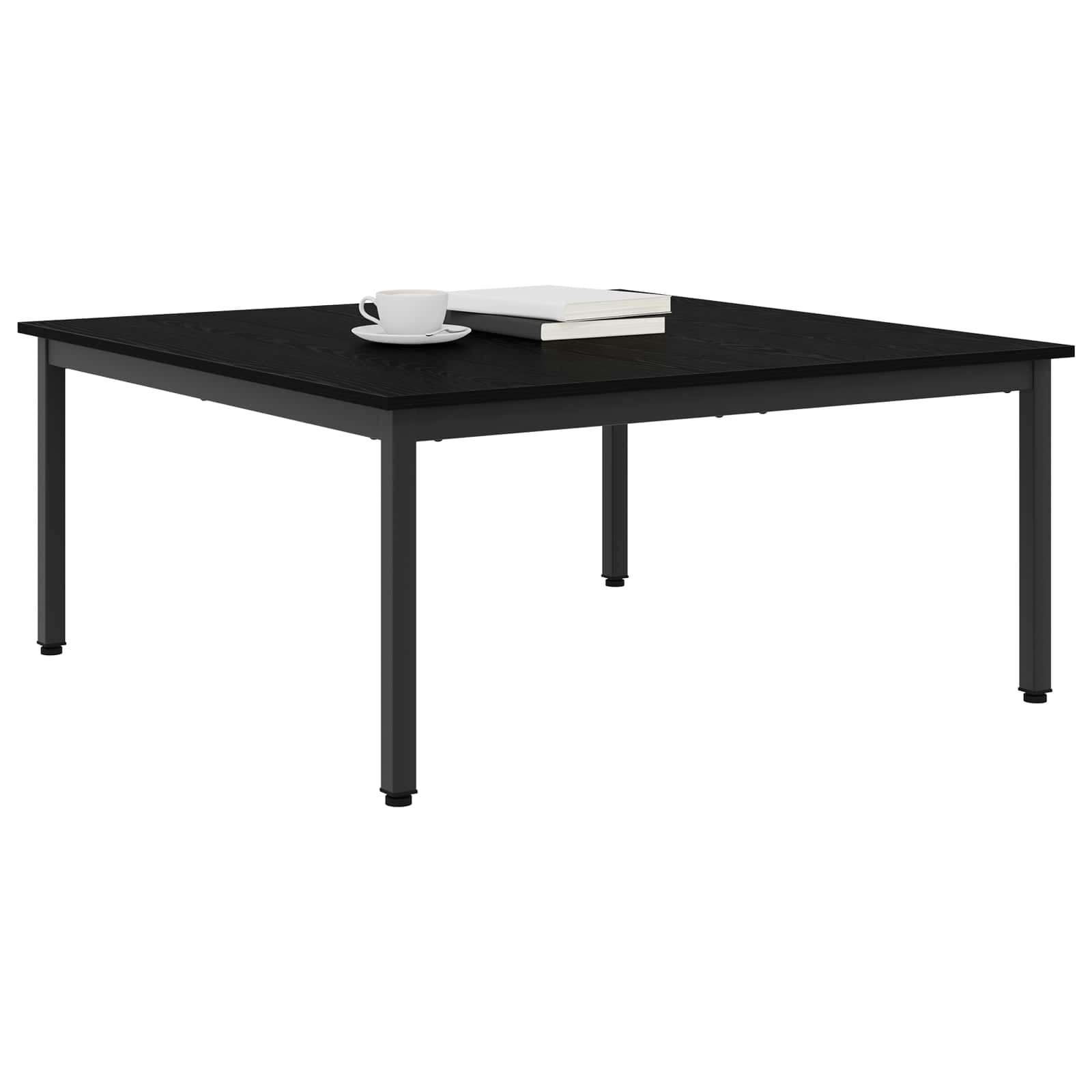 vidaXL Coffee Table Black Oak 100 x 100 x 45 cm Engineered Wood 3