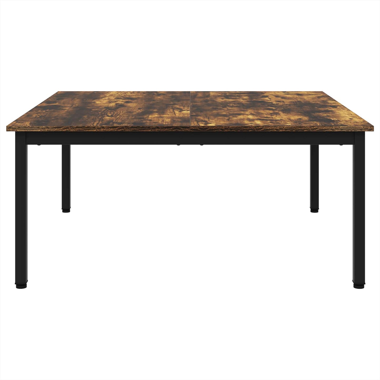 vidaXL Coffee Table Smoke Oak 100 x 100 x 45 cm Engineered Wood 5