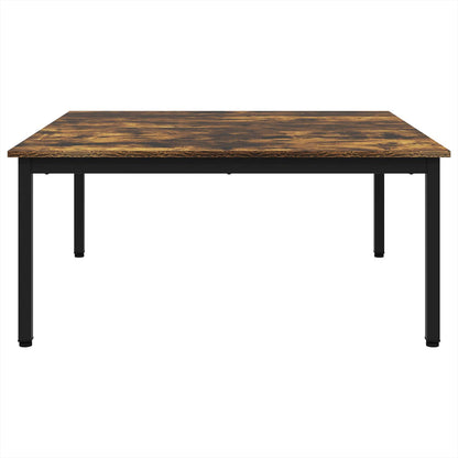 vidaXL Coffee Table Smoke Oak 100 x 100 x 45 cm Engineered Wood 6