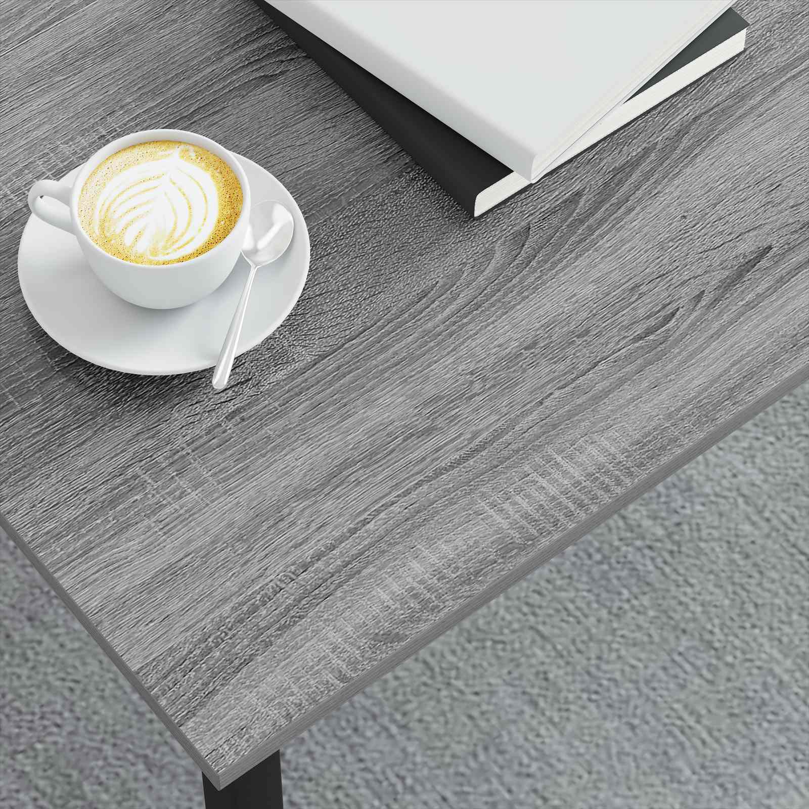 vidaXL Coffee Table Grey Sonoma 100 x 100 x 45 cm Engineered Wood 4