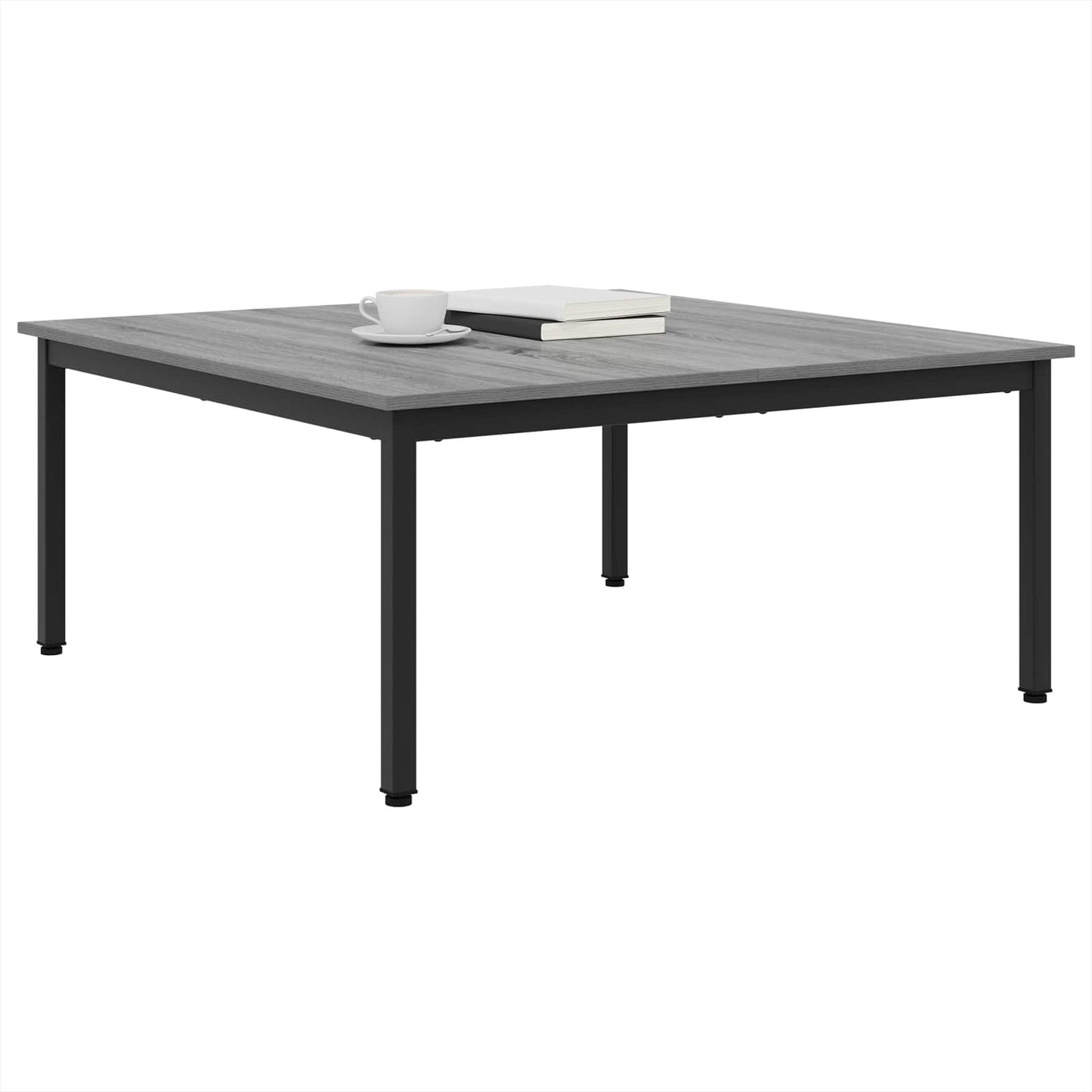 vidaXL Coffee Table Grey Sonoma 100 x 100 x 45 cm Engineered Wood 3