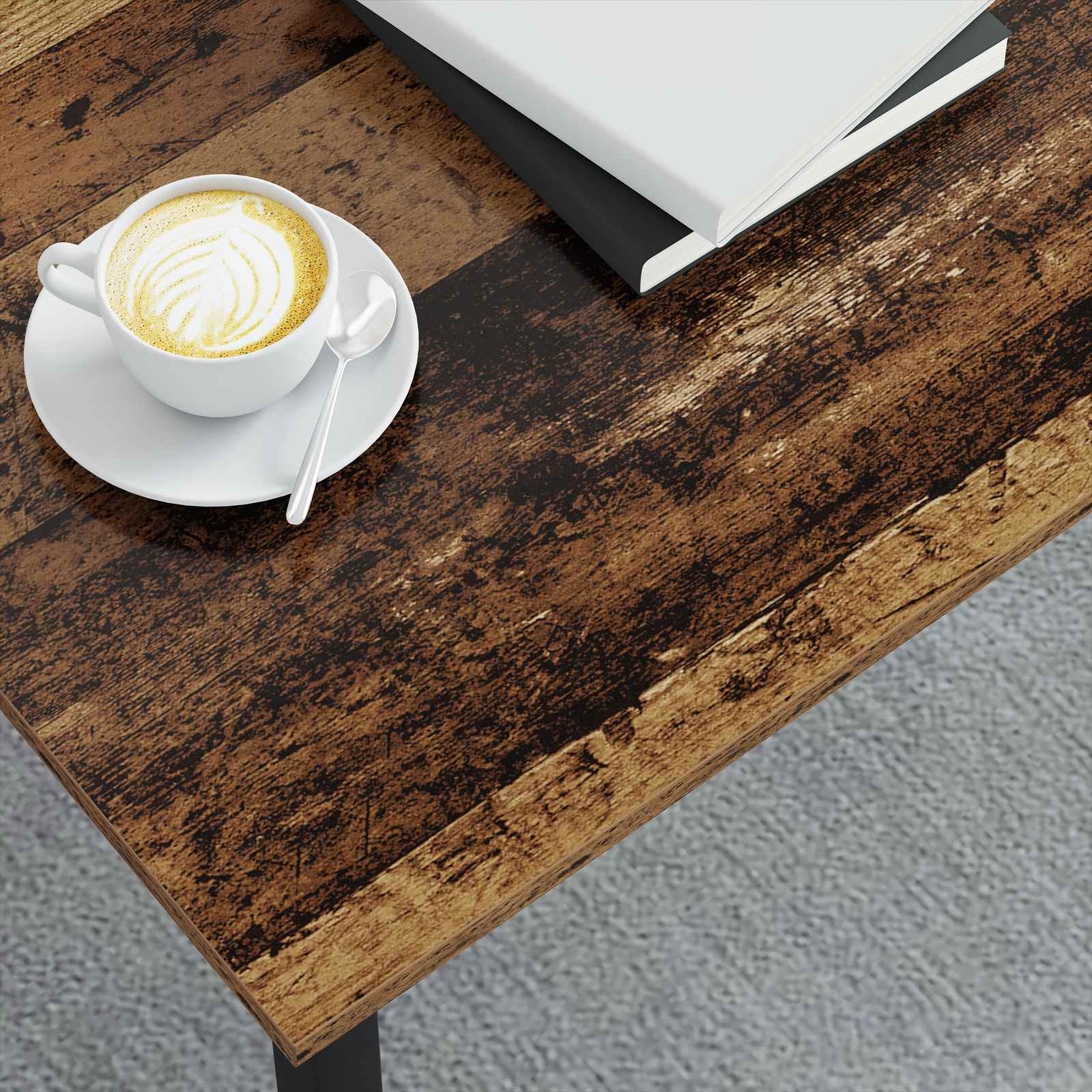 vidaXL Coffee Table Old Wood 100 x 100 x 45 cm Engineered Wood 4