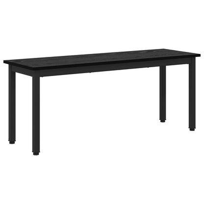 vidaXL Bench Black Oak 110 x 35 x 45 cm Engineered Wood 2