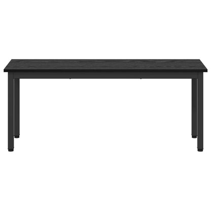 vidaXL Bench Black Oak 110 x 35 x 45 cm Engineered Wood 5