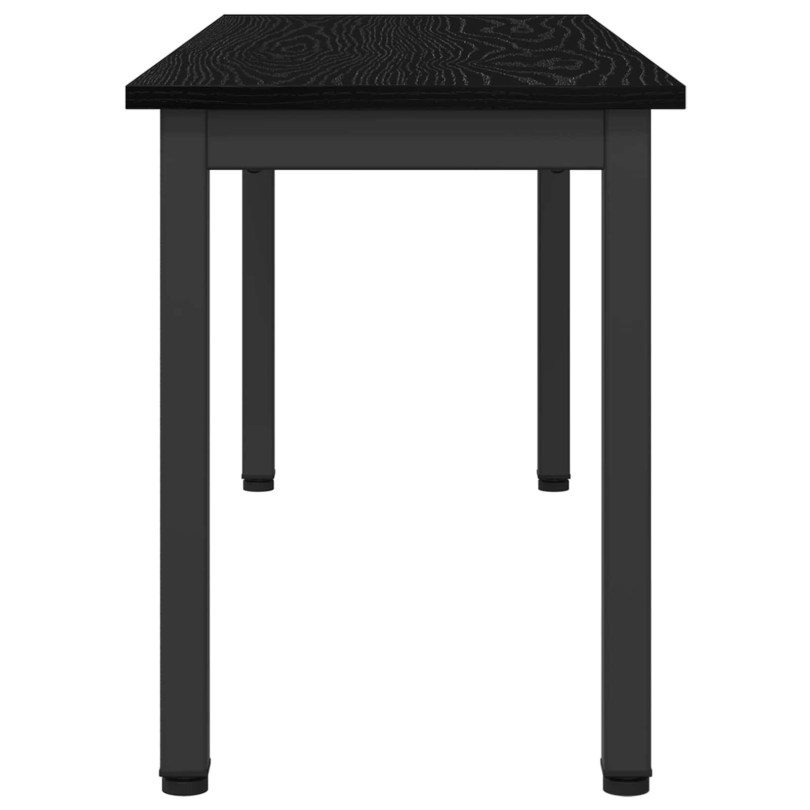 vidaXL Bench Black Oak 110 x 35 x 45 cm Engineered Wood 6