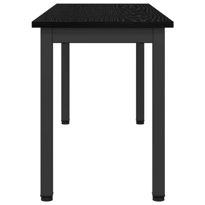 vidaXL Bench Black Oak 110 x 35 x 45 cm Engineered Wood 6