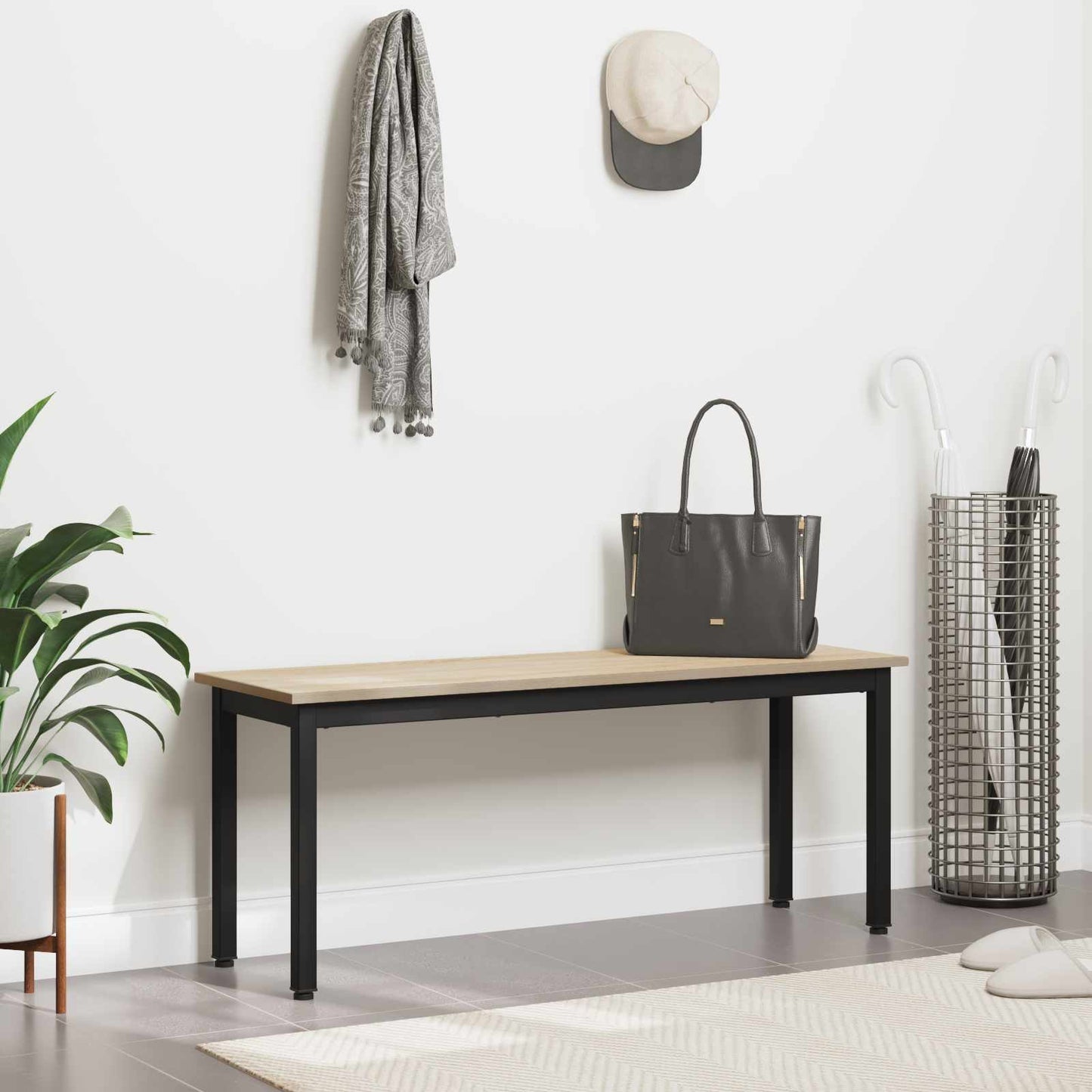 vidaXL Bench Sonoma 110 x 35 x 45 cm Engineered Wood 4