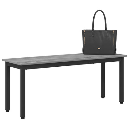 vidaXL Bench Grey Sonoma 110 x 35 x 45 cm Engineered Wood 3