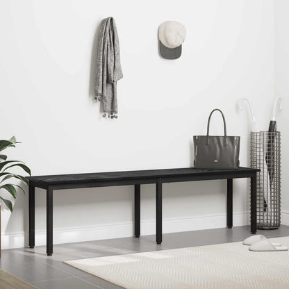 vidaXL Bench Black Oak 160 x 35 x 45 cm Engineered Wood 4