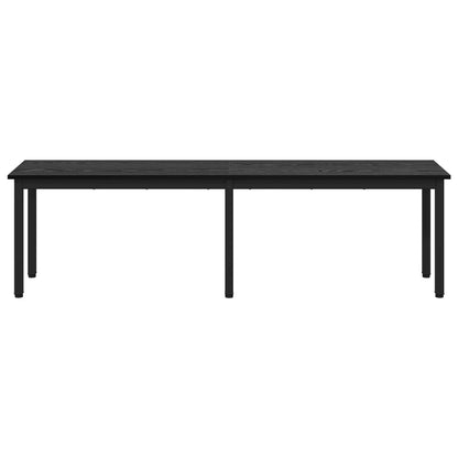 vidaXL Bench Black Oak 160 x 35 x 45 cm Engineered Wood 5