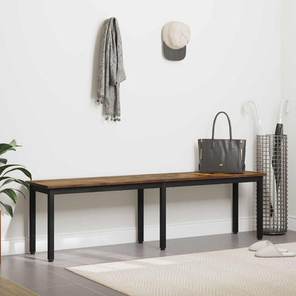 vidaXL Bench Smoke Oak 160 x 35 x 45 cm Engineered Wood 4