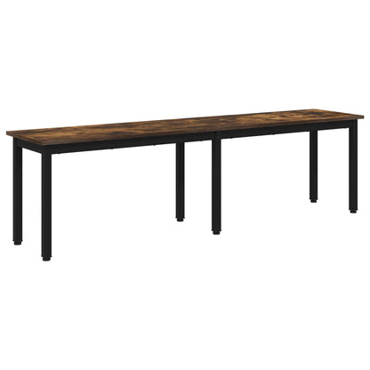 vidaXL Bench Smoke Oak 160 x 35 x 45 cm Engineered Wood 2